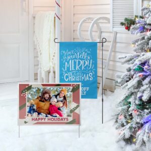 Creative holiday yard decor ideas with custom Snapfish yard signs + garden flags