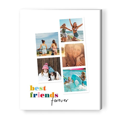 canvas print with photo collage of best friends