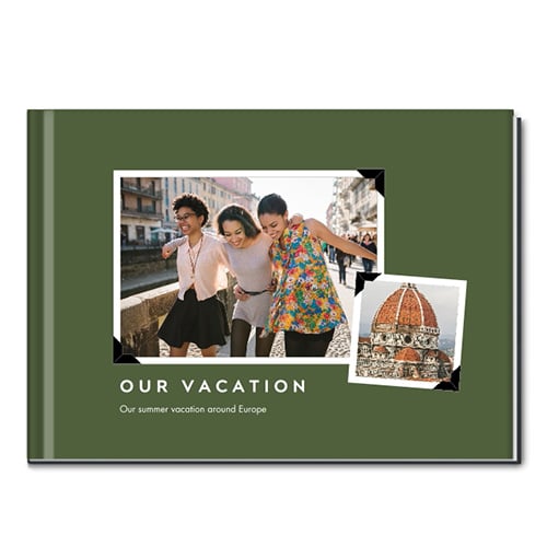 photo book featuring friends traveling together