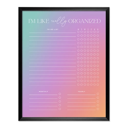 rainbow gradient organization custom dry erase board
