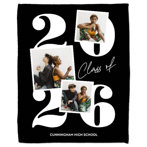 2026 graduation photo blanket