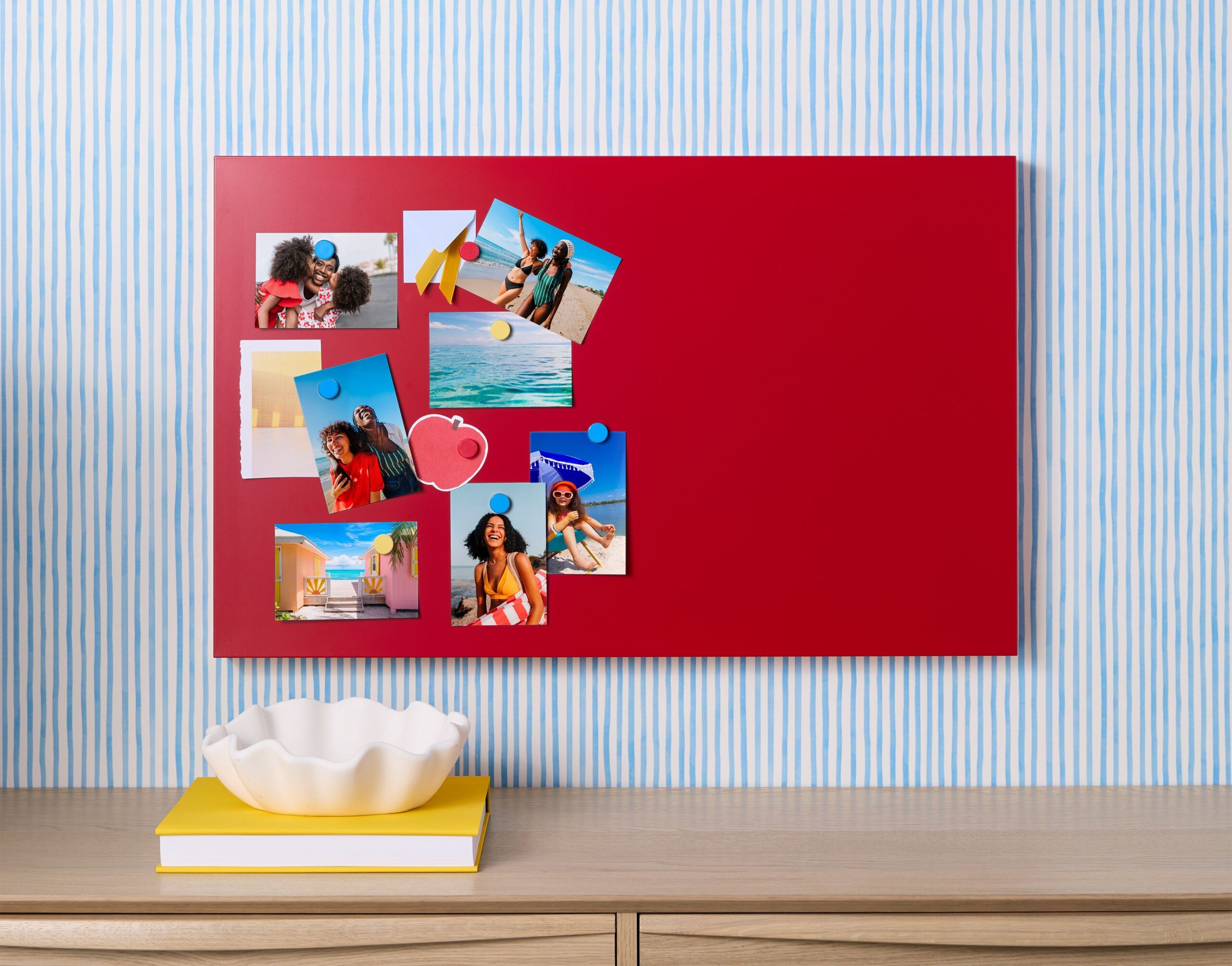 photo prints on board